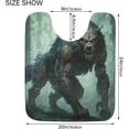 thumbnail image 6 of SKYSONIC Toiletry Mat Werewolf Crouching Print, Fluffy Plush Absorbent Bath Rugs Carpet with Non Slip Bottom for Bathroom Floor Toilet Tub and Shower, 6 of 7
