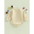 thumbnail image 3 of Faithtur Kid Baby Girl Romper, Long Sleeve Round Neck Cartoon Car Tree Fall Spring Short Jumpsuit, 3 of 8