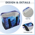 thumbnail image 4 of Whale in Sea Reusable Grocery Bags with Handle Side Pocket Waterproof Shopping Portable Tote, 4 of 8