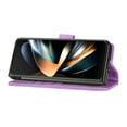 thumbnail image 6 of For Samsung Galaxy Z Fold 4 Wallet Case Card Holder,Women Man RFID Blocking PU Leather Flip Cover Wrist Strap Zipper Credit Card Holder Slots,Phone Case for Samsung Galaxy Z Fold 4,Purple, 6 of 8