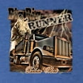 thumbnail image 2 of Wild Bobby, Big Rig Runner Trailer Truck Runnin Alone, Cars and Trucks, Women Tri-Blend Racerback Tank Top, Vintage Royal, X-Large, 2 of 4
