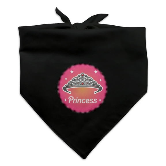 Princess Crown Tiara Pink Background Dog Pet Bandana