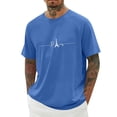 thumbnail image 3 of Black T Shirts for Men Tall Short/long Sleeve Big & Tall Summer Beach Tops Oversized Printing Crew Neck Summer Casual Outdoor Basic T Shirts, 3 of 5