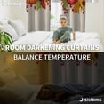 thumbnail image 3 of Fsddascl Fall Orange Pumpkins Blackout Curtains for Bedroom/Living Room, Thermal Insulated Kitchen Curtains, Thanksgiving Maple Vintage Fruit Flowers Grommet Darkening Window Treatment 42"x84"x2, 3 of 6