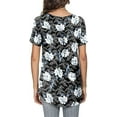 thumbnail image 3 of PPYOUNG Women's Summer Casual Short Sleeve Tunic Tops Fit Pleated Blouse Shirts, 3 of 4