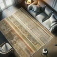 thumbnail image 4 of Ambesonne Southwestern Decorative Rug Carpet, Ethnic Earthy Colors, 2' 5" x 5', Rust Dark Tan and Pale Sepia, 4 of 5