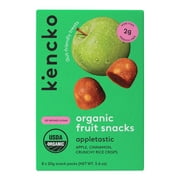 Kencko Appletastic Organic Fruit Snacks, 5.6oz, 8 Pack