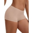 thumbnail image 4 of INSPIRE CHIC Women's High Waist Seamless Boyshorts Elastic Waistband Ice Silk Breathable Comfy Shorts L Light Pink, 4 of 4