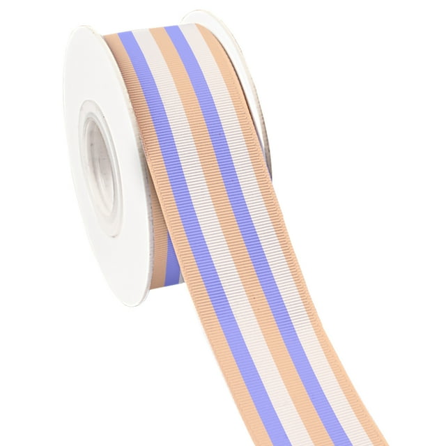 Colorful Stripe Printed Grosgrain Satin Ribbon for Gift Wrapping Hair Bow Craft Accessory 50 Yards Jiayi