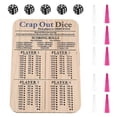 thumbnail image 3 of Wooden Crap Out Dice Score Board Classic Family Game Round Funny Dice Board Game with Wood Tray Score Pad Dice Tray M, 3 of 5