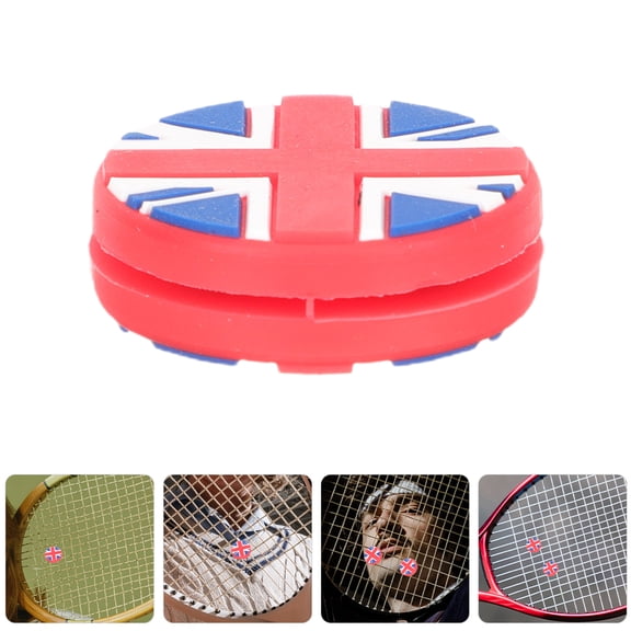 Raindrops Tennis Racket Vibration Dampener 4Pcs Silicone Flag Shape Uk for Racket Control Improvement