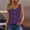 Purple, variant on Womens Ribbed Tank Top Sleeveless Casual Shirt with Buttons, Plus Size Stretchy U-Neck Cami for Women, Yellow, S-5XL,Size M