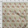 thumbnail image 2 of oneOone Cotton Cambric Beige Fabric Florals Dress Material Fabric Print Fabric By The Yard 42 Inch WideQ2D, 2 of 4
