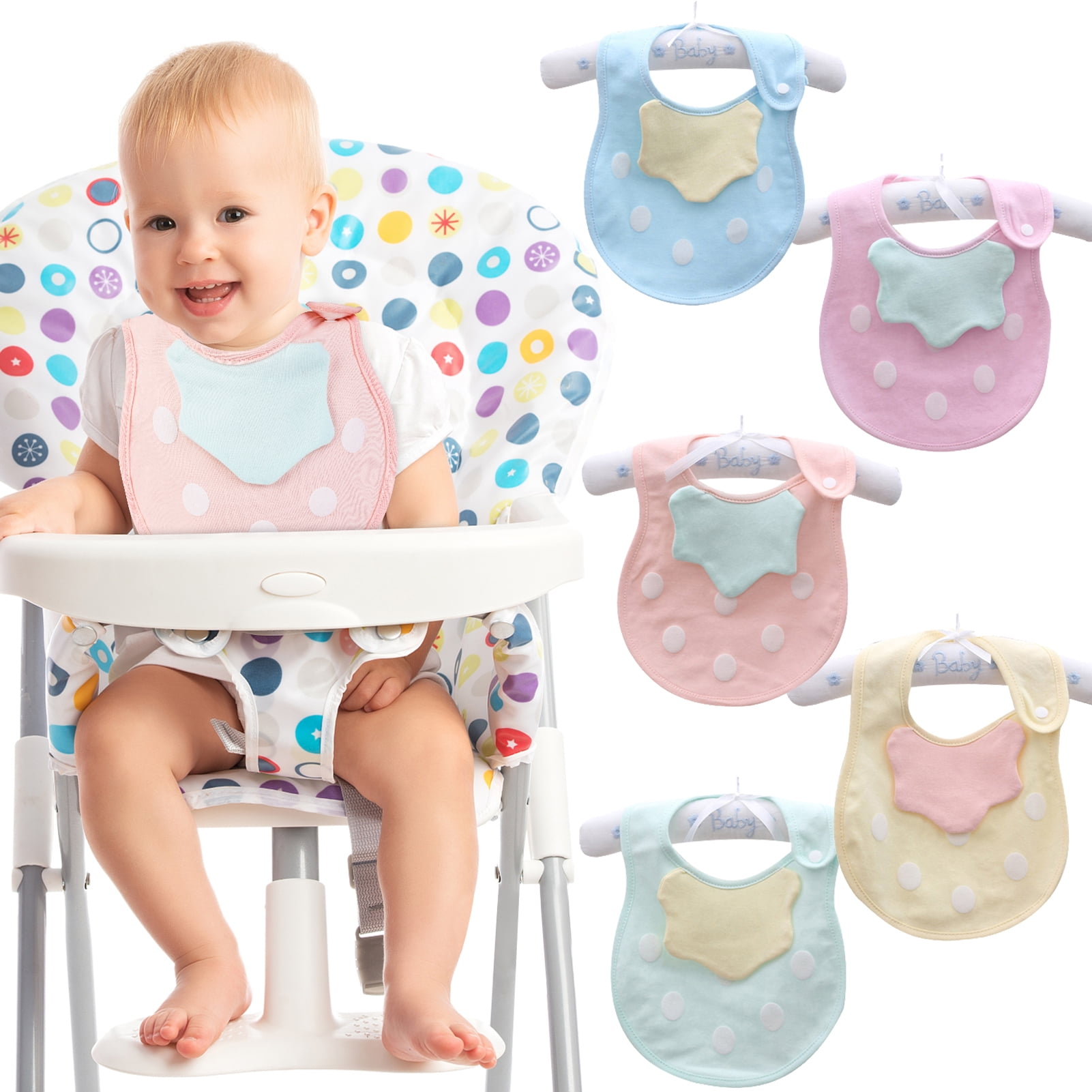 US 100% Cotton Lace Princess Girl Baby infant toddler Newborn Bibs Feeding Cloth 