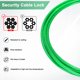 thumbnail image 2 of Uxcell 2-Pack Candado de Cable de Seguridad, 4.92FT Cable de Acero Recubierto para Equipaje con Doble Bucle [Verde], 2 of 6
