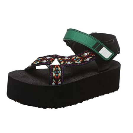 

Sandals Women Womens Sandals Summer Sandals For Women New Summer Shoes Thick-soled Beach Shoes Ethnic Style Female Sandals