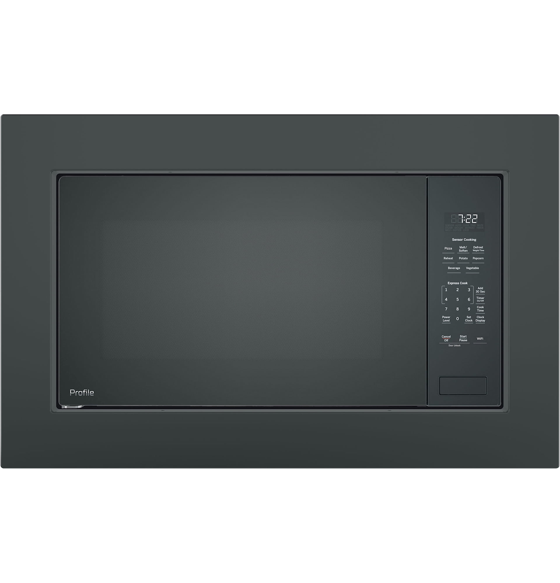 Ge Profile PCWK22U1WBB 25" Wide 2.2 Cu. Ft. 1100 Watt Built In Microwave - Black