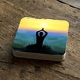 thumbnail image 3 of Yoga Wooden Cork Coasters Gift Set of 4 by Nature Wonders | Nature Wildlife Decor - 95385C-S4, 3 of 6
