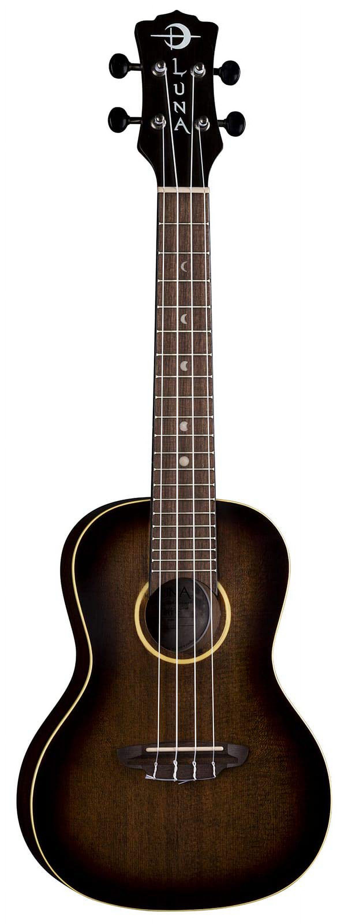 Luna Guitars 4-String Ukulele (UKE Art V C), Distressed Vintage Brownburst, 2.38 lb