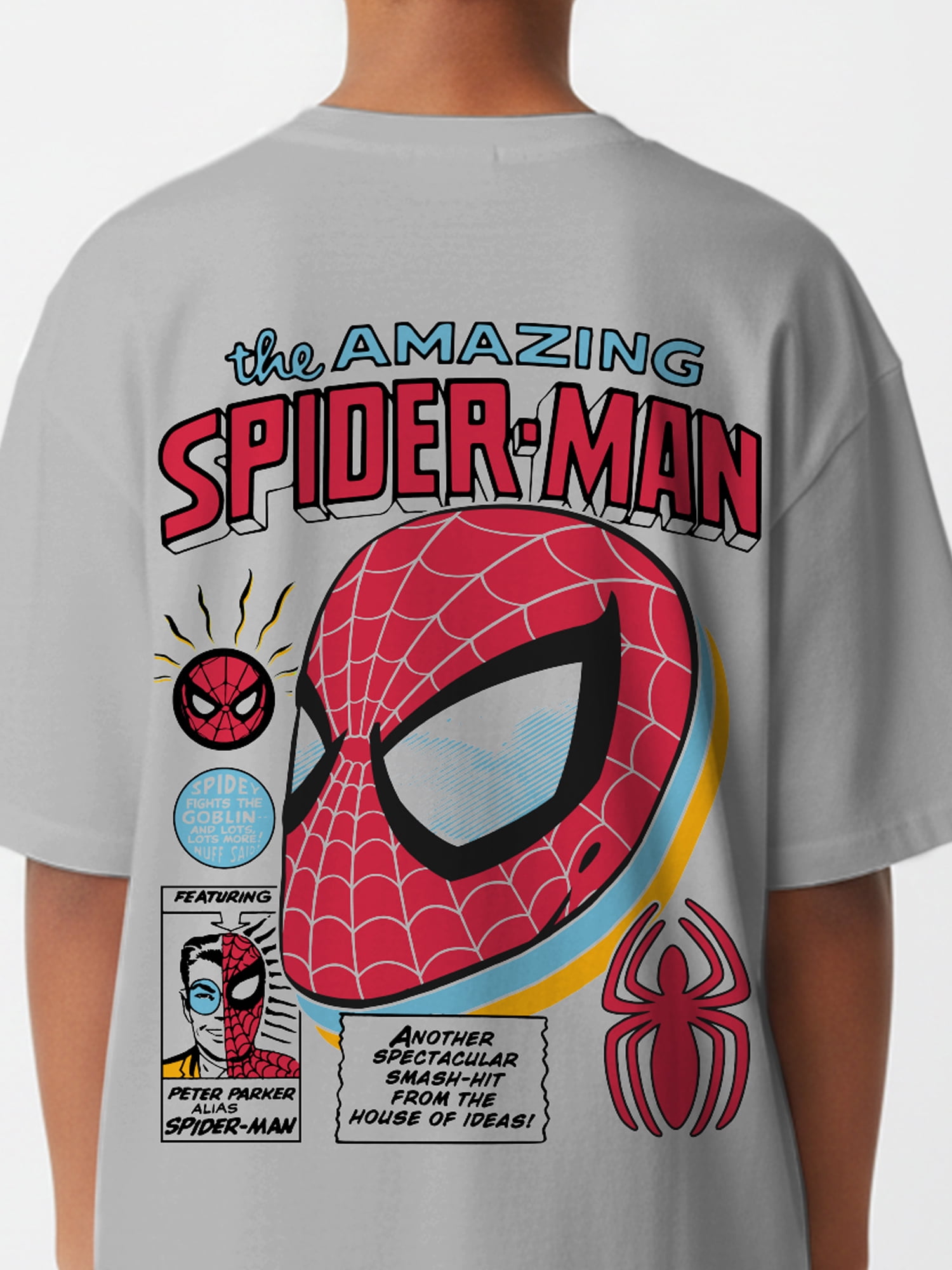 Spider-Man, Boys' Elevated Front and Back Graphic T-Shirt, Sizes 4-18