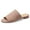 Nude, variant on YDN Women Comfortable Slip On Flat Low Heels Mules Slide Backless Sandals Summer Vocation Daily Dressy Slipper Shoes Size 7 Blue