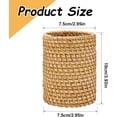 thumbnail image 2 of ATJIA Rattan Pencil Holder for Desk Handmade Wicker Pen Cup Container Woven Makeup Brush Holder Flower Vase Table Decor(1/2 Pack), 2 of 7