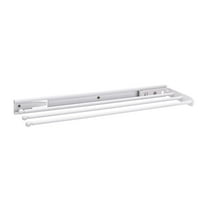 Rev-A-Shelf 563-47 Under Cabinet Kitchen 3 Prong Pullout Towel Bar, White