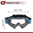 thumbnail image 4 of Gafas de montar para motocicleta Unique Bargains PC TPU Gafas de ciclismo Lente clara Marco azul blanco colorido, 4 of 6