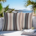 thumbnail image 5 of Vintage Stripes Outdoor Pillow Covers Set of 2 Pink Black Blue Striped Retro Lines Waterproof Throw Pillow Case Decorative Square Cushion Cover for Patio Couch Garden Balcony, 18"x18", 5 of 9