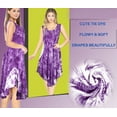 thumbnail image 2 of HAPPY BAY Women's Loose Swing House Wear Beach Dresses L-XL Violet-AC906, 2 of 5