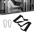 thumbnail image 3 of 2 piezas de accesorios para máquina de Cable, manijas, equipo de ejercicio, equipo de gimnasio para gimnasia, colgante para entrenamiento en casa, Negro Sunnimix Mango de accesorio de gimnasio, 3 of 8