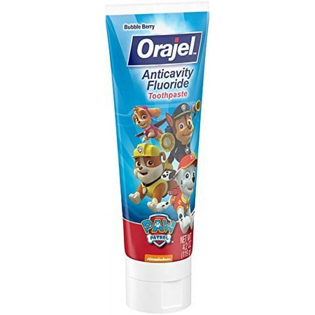 5 Pack Orajel Paw Patrol Anticavity Fluoride Toothpaste Bubble Berry 4.2 Oz Each