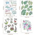 thumbnail image 2 of 4 Pieces Word Clear Stamps Clear Stamps Leaves Flower Clear Stamps Colorful Clear Stamps Spring Clear Stamps Thank You Happy Birthday Silicone Stamps for Card Making Decoration and DIY Scrapbooking, 2 of 7
