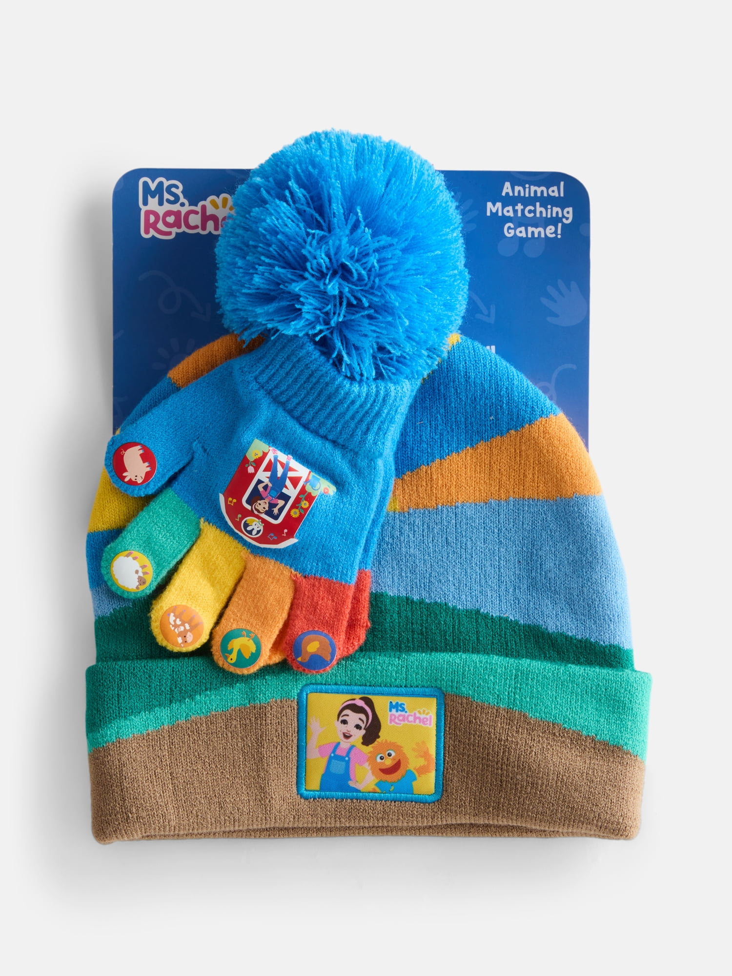 Ms. Rachel Toddler Knit Hat and Gloves Set