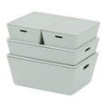 thumbnail image 2 of Caja de almacenamiento apilable de 4 piezas con tapa para accesorios de casa de Green_ABS Zulema contenedor de casa de muñecas, 2 of 8