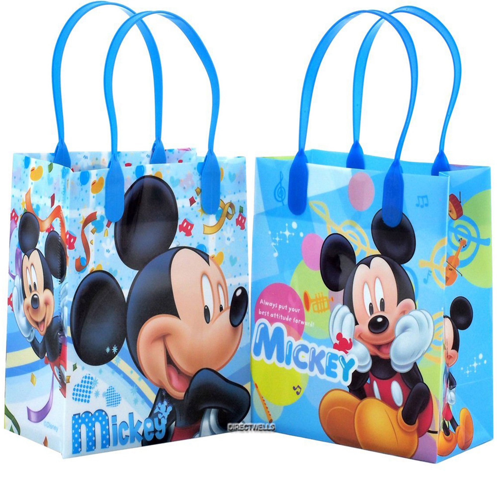 Disney 15" Tote Shopping Bags Treat Favor Gift Bags Mickey Mouse Minnie 4 ASST. 