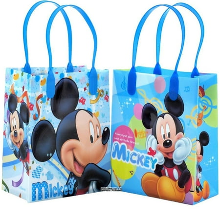 Disney Mickey Mouse Best Attitude Blue 12 Party Favors Small Goodie Gift Bags