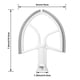 thumbnail image 5 of Injueey Beater Flex Edge Mixer Accesorios planos Accesorios de plástico Reemplazo de cocina para 5 cuartos Herramientas y accesorios para hornear Injueey HA8961-00B, 5 of 6
