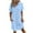 Blue, variant on Summer Akafmk Women Maternity Dress,Plus Size Womens Casual Dresses,Ladies' Printed Style Long Sleeved V-neck Dress Loose Fitting Flowy Sundress Beach Dress