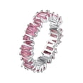 thumbnail image 2 of YYKihy Cubic Zirconia Colorful Rainbow Ring Multi Color Gemstone Ring Jewelry, 2 of 6