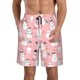 thumbnail image 1 of Balery Cute Pink Snowman Cat Traje de Baño Estilo Hawaiano para Hombre, Shorts de Secado Rápido con Bolsillos-XX-Large, 1 of 6