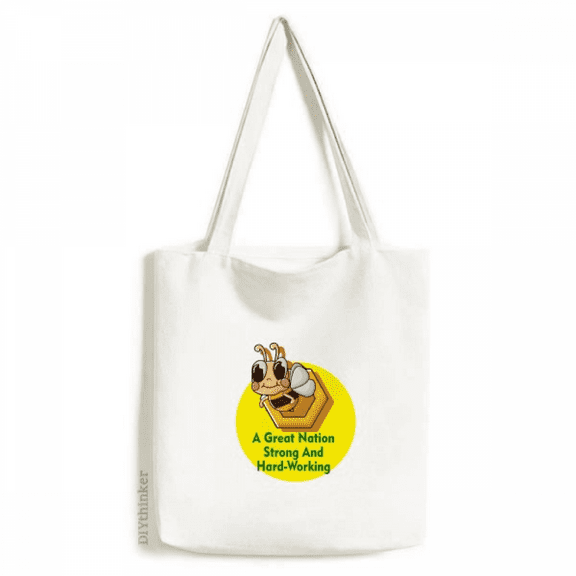 National Day Strong Courageous Tote Canvas Bag Shopping Satchel Casual Handbag