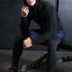 thumbnail image 3 of hombres manga larga running training zip hoodie deportes de secado rápido xl gris Sunnimix Traje de respiración para hombre, 3 of 8