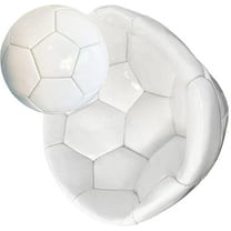 Bulk Deflated White Soccer Ball (Size 5, Deflated/Plain White)