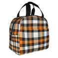 thumbnail image 2 of Honeii Orange Plaid Print Lunch Bag Women, Lunch Box Lunch Bag for Women Adult Men, Small Leakproof Cute Lunch Tote Large Capacity Reusable, 2 of 8