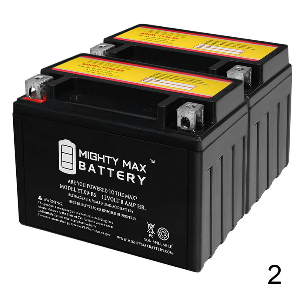 YTX9BS Battery Replaces Suzuki GSF 600 GSF600 Bandit 9504 2 Pack