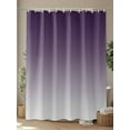 thumbnail image 4 of Shower Curtains Purple and Grey Ombre Bath Curtain Gradient Color Waterproof Bathroom Shower Curtain Set with Hooks Decoration 72 x 84 Inches, 4 of 7