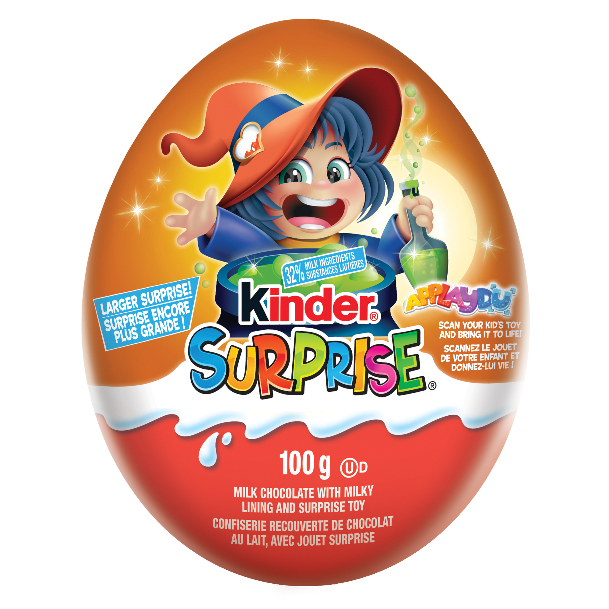KINDER SURPRISE Milk Chocolate Egg with Toy, Halloween Gift with