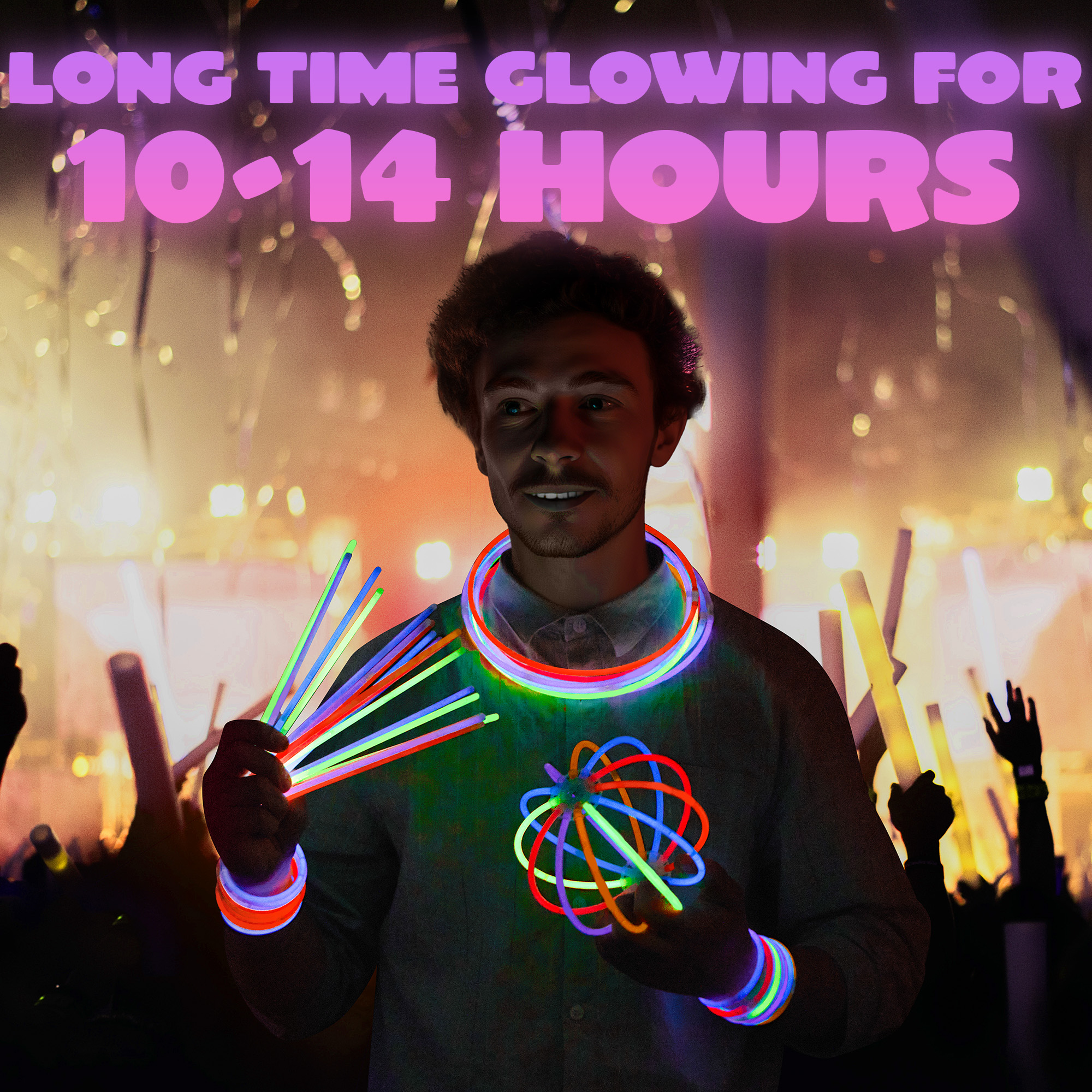 Joyfy Glow Sticks Party Set, 468 Pieces, 8 Inch, Multicolor photo 6