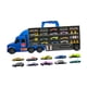thumbnail image 5 of Camión de transporte de juguete, camión transportador de transporte, juego de juguetes, coche de eyección de pista de transporte para edades de 3, 4, azul, 5 of 8